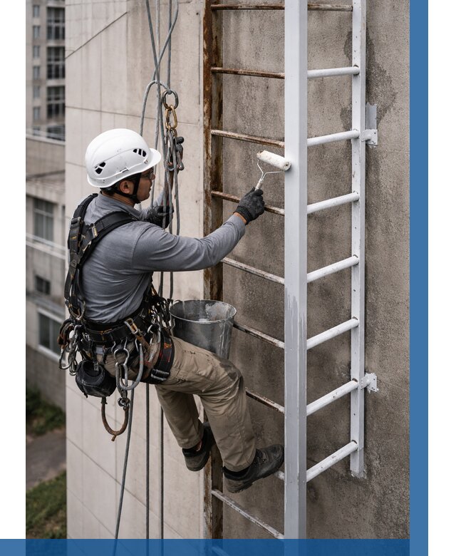Покраска пожарных лестниц в Белебее от 4590 р. | ВЫСОТНИК-Блб