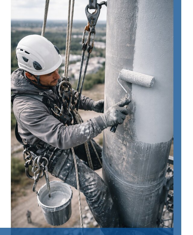 Покраска мачт связи под ключ в Белебее от 867 р. | ВЫСОТНИК-Блб