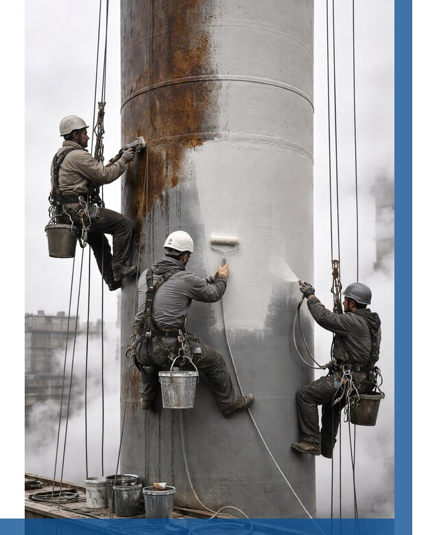 Покраска дымовых труб в Белебее от 8671 р. | ВЫСОТНИК-Блб