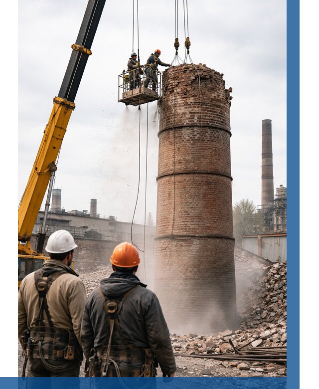 Демонтаж дымовой трубы в Белебее от 91809 р. | ВЫСОТНИК-Блб, смета