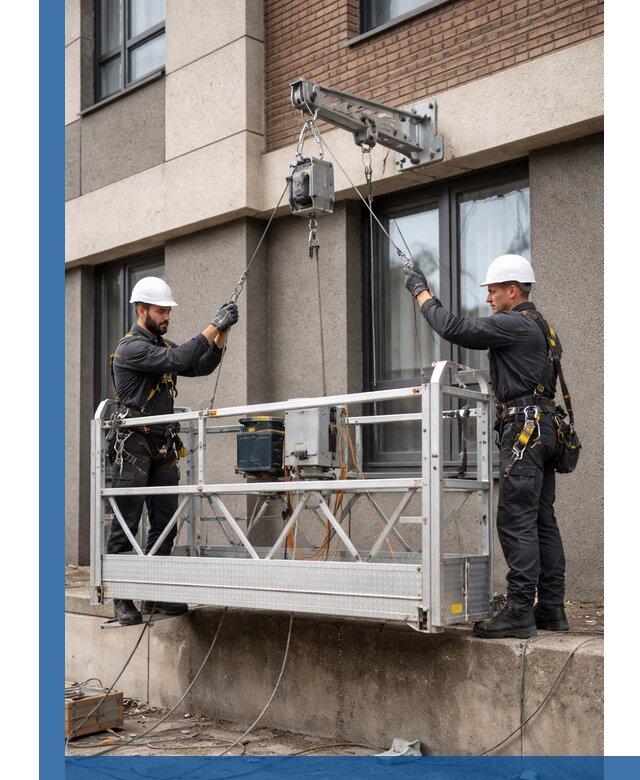 Монтаж и подъем фасадной люльки в Белебее с гарантией безопасности
