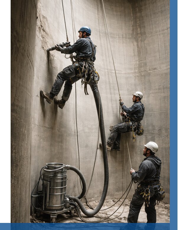 Зачистка силосов в Белебее от 4590 р. Договор и смета ВЫСОТНИК-Блб