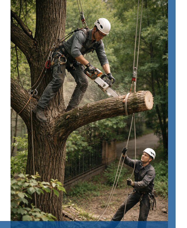 Спил деревьев альпинистами в Белебее от 8161 р. | ВЫСОТНИК-Блб