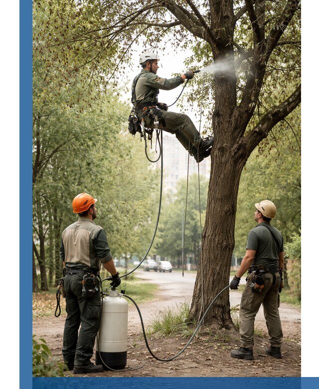 Обработка деревьев от вредителей в Белебее профессиональная защита