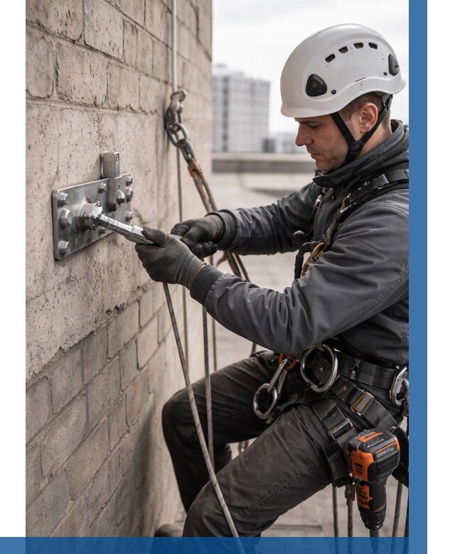 Установка анкерных точек в Белебее от 3570 р. | ВЫСОТНИК-Блб