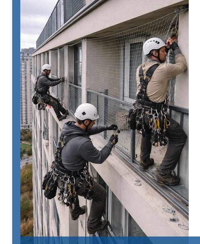 Профессиональный монтаж защитной сетки от птиц в Белебее