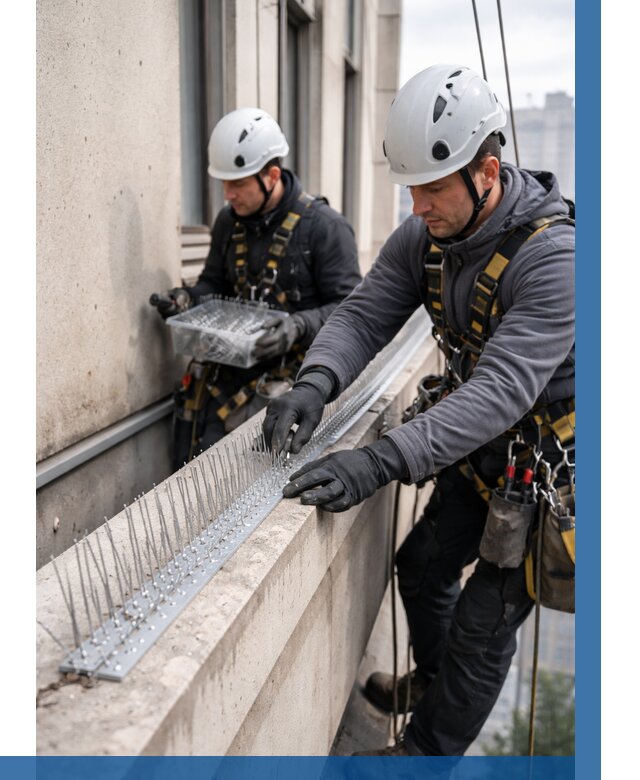 Установка шипов от птиц в Белебее от 867 р. | ВЫСОТНИК-Блб